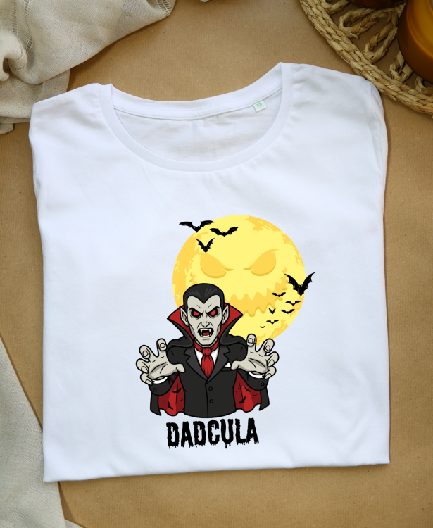 MW157 Koszulka męska biała Halloween DADcula.png