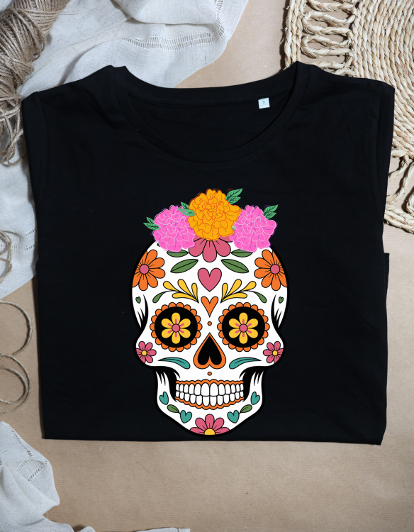 MW167 Koszulka damska Halloween - czaszka.png