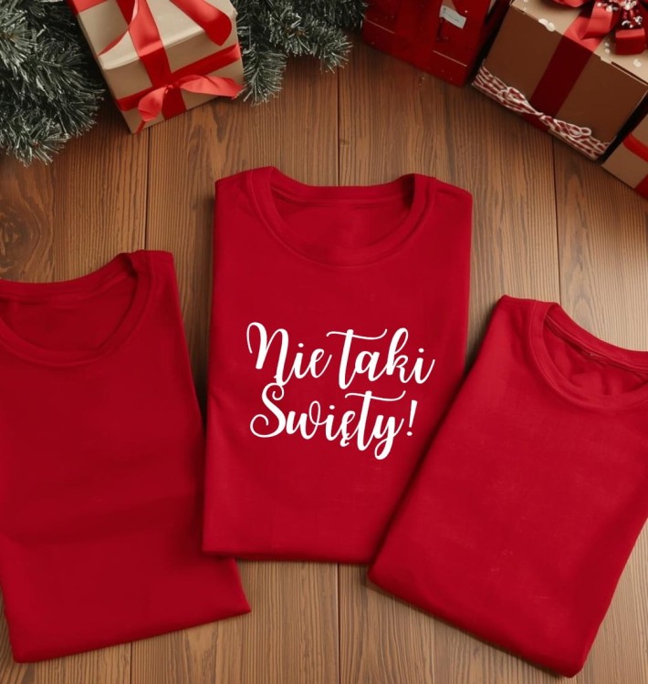 Koszulka z napisem "Nie taki święty"