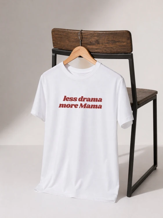 MW237 Koszulka z napisem "less drama more Mama".jpeg